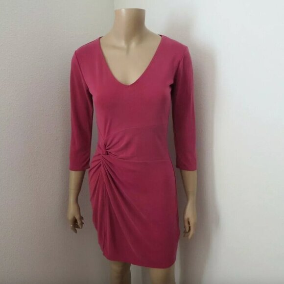 Abercrombie & Fitch Dresses & Skirts - NWT Abercrombie Womens Knot Front T-Shirt Tee Dress Size XS S M Red 3/4 Sleeve